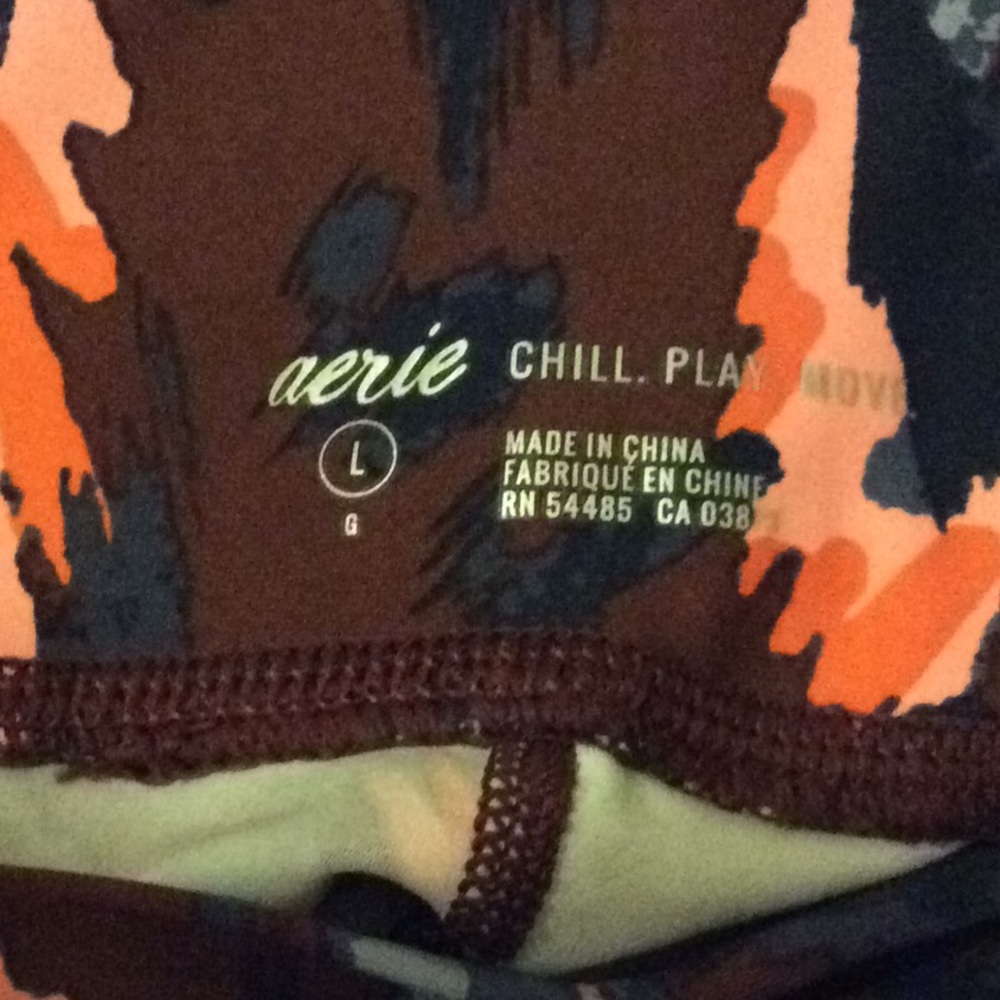 NEW Aerie Activewear Lycra nylon leggings Large - Picture 2 of 3